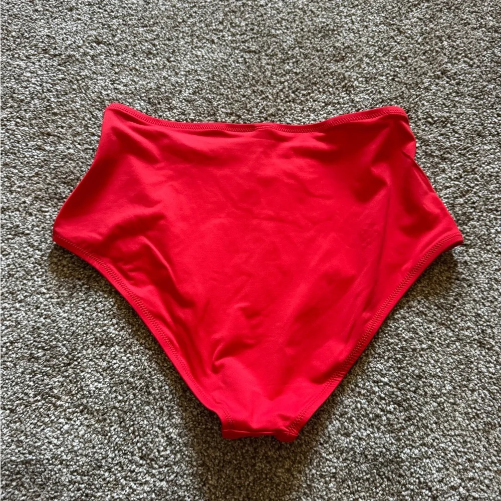 SKIMS RECYCLED SWIM FULL BRIEF BIKINI BOTTOM SWIMWEAR RUBY SMALL